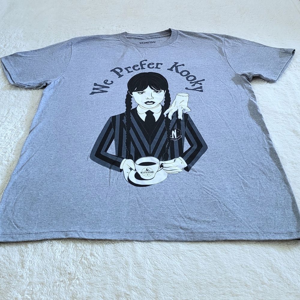 Mad😡 Engine Global🌎 LLC Wednesday Addams "We Prefer Kooky" Graphic Tee👕 - Picture 10 of 11